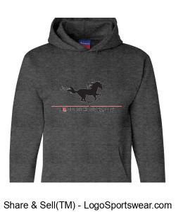 "Would rather be riding" Champion Adult Powerblend Hooded Sweatshirt Design Zoom