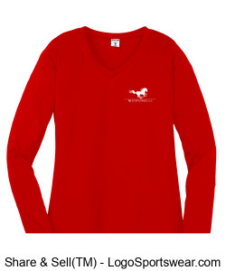 Sport-Tek Ladies Long Sleeve PosiCharge Competitor V-Neck T-Shirt Design Zoom